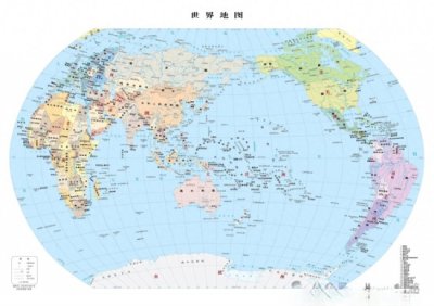 ​世界七大洲高清地图和国家名称